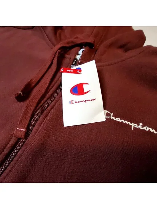 Champion Women Maroon Hoodie Size XXL Loose Fit Cotton Blend USA Athlete - Picture 11 of 11